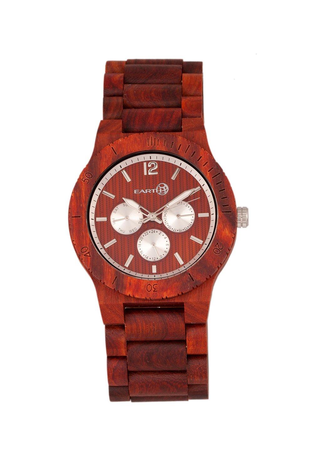 Часы-браслет Bonsai с указанием дня и даты Earth Wood, красный