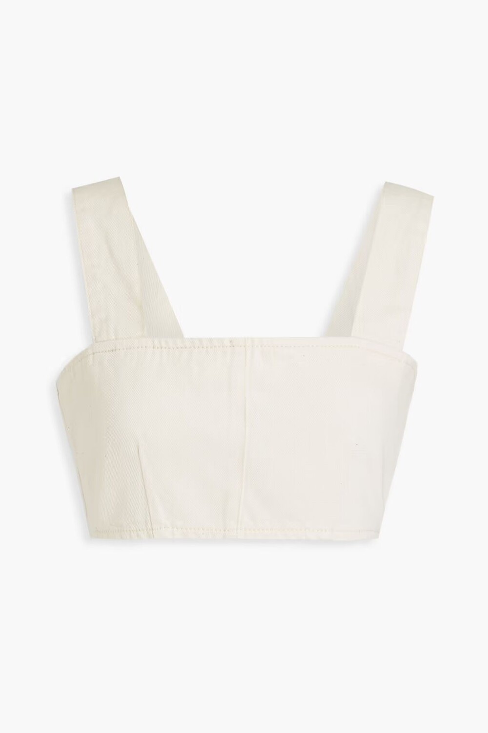 

Укороченный топ из хлопка и лиоцелла. Triarchy, цвет Off-white