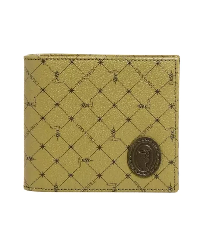 

Кожаный кошелек S с монограммой Trussardi, зеленый