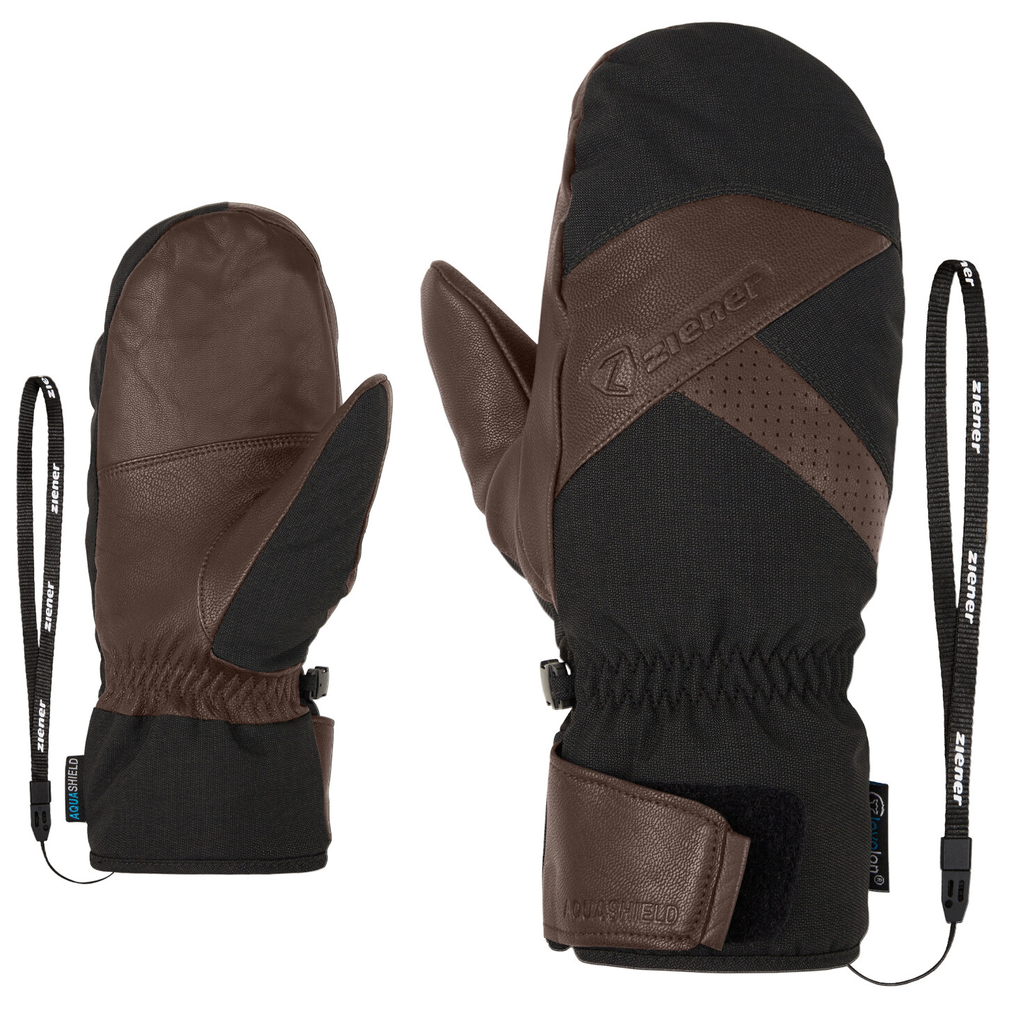 

Перчатки Ziener Gettero AS AW Mitten Glove Ski Alpine, цвет Dark Brown