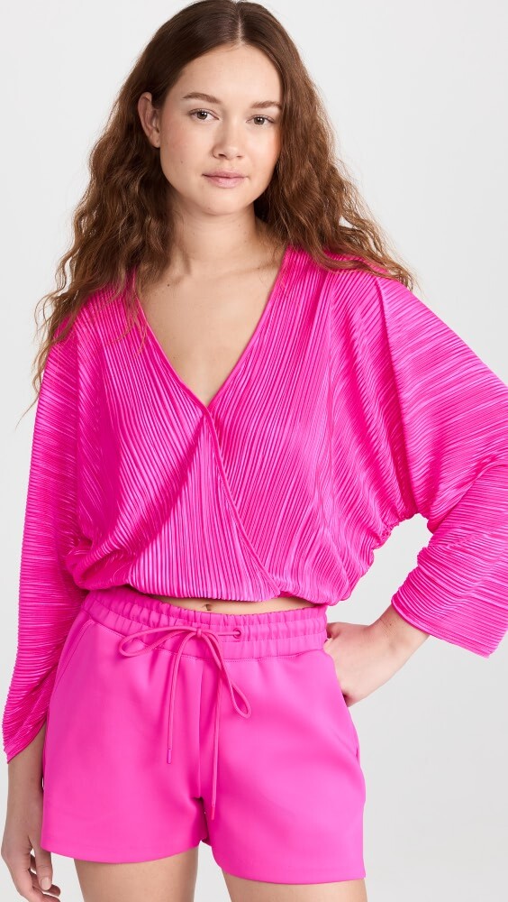 

Топ Good American Always Fits Plisse Sculpt, фуксия