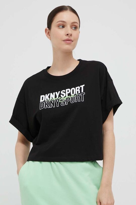 

Хлопковая футболка Dkny DKNY, черный