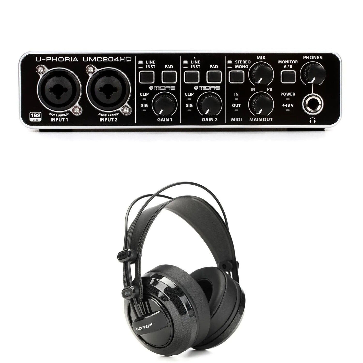 

Новый USB-аудиоинтерфейс и наушники Behringer U-Phoria UMC204HD