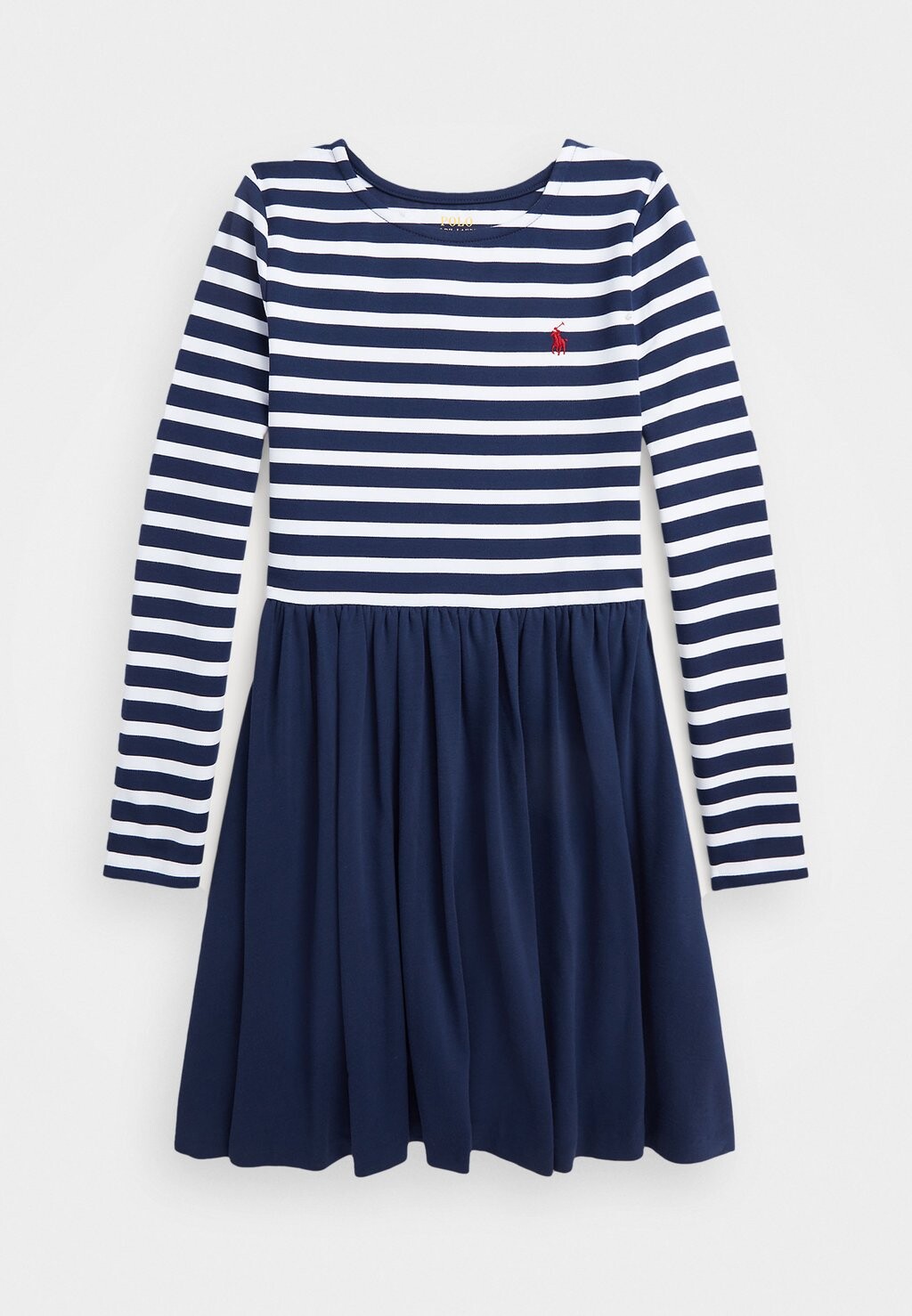 Платье из джерси Day Dress Polo Ralph Lauren, цвет newport navy/white