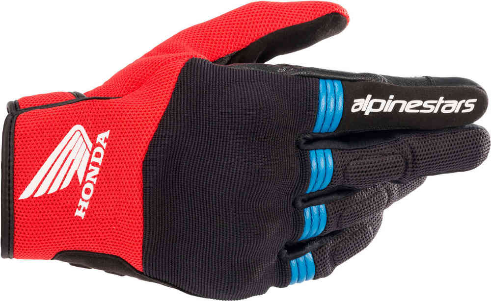 Медные мотоциклетные перчатки Honda Alpinestars, черный/красный/синий цена и фото
