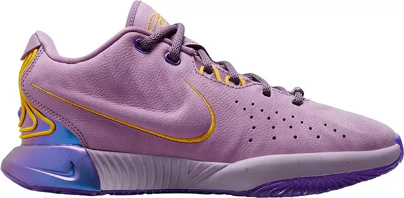 цена Детские баскетбольные кроссовки Nike Lebron XX для начальной школы, фиолетовый/фиолетовый