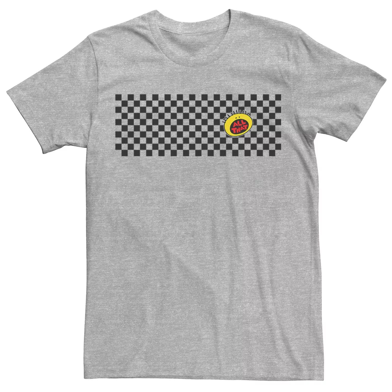 Мужская футболка в клетку с логотипом All That Left Chest и графическим рисунком Nickelodeon