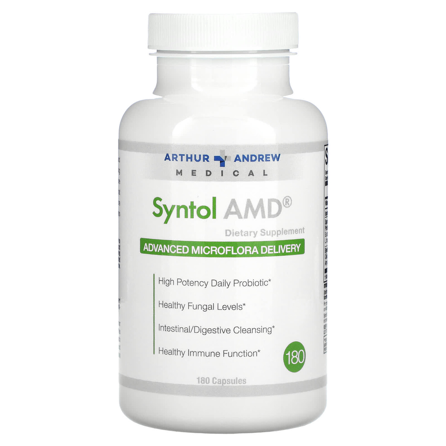 

Syntol AMD, Advanced Microflora Delivery, средство для здоровой микрофлоры, 500 мг, 180 капсул, Arthur Andrew Medical