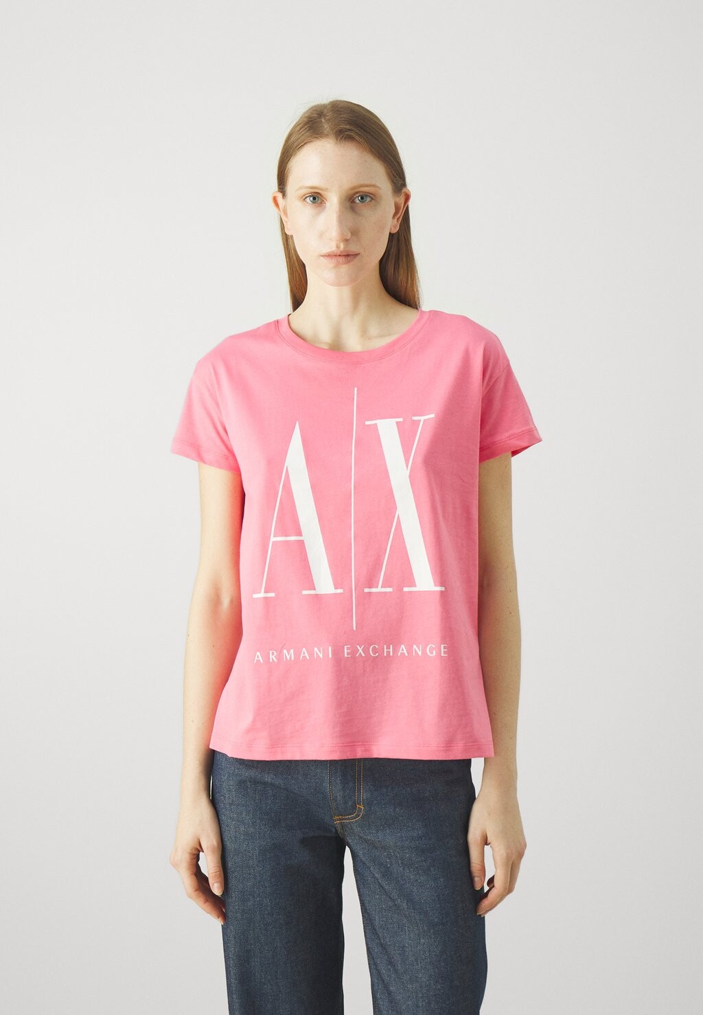 

Футболка с принтом Armani Exchange, цвет watermelon