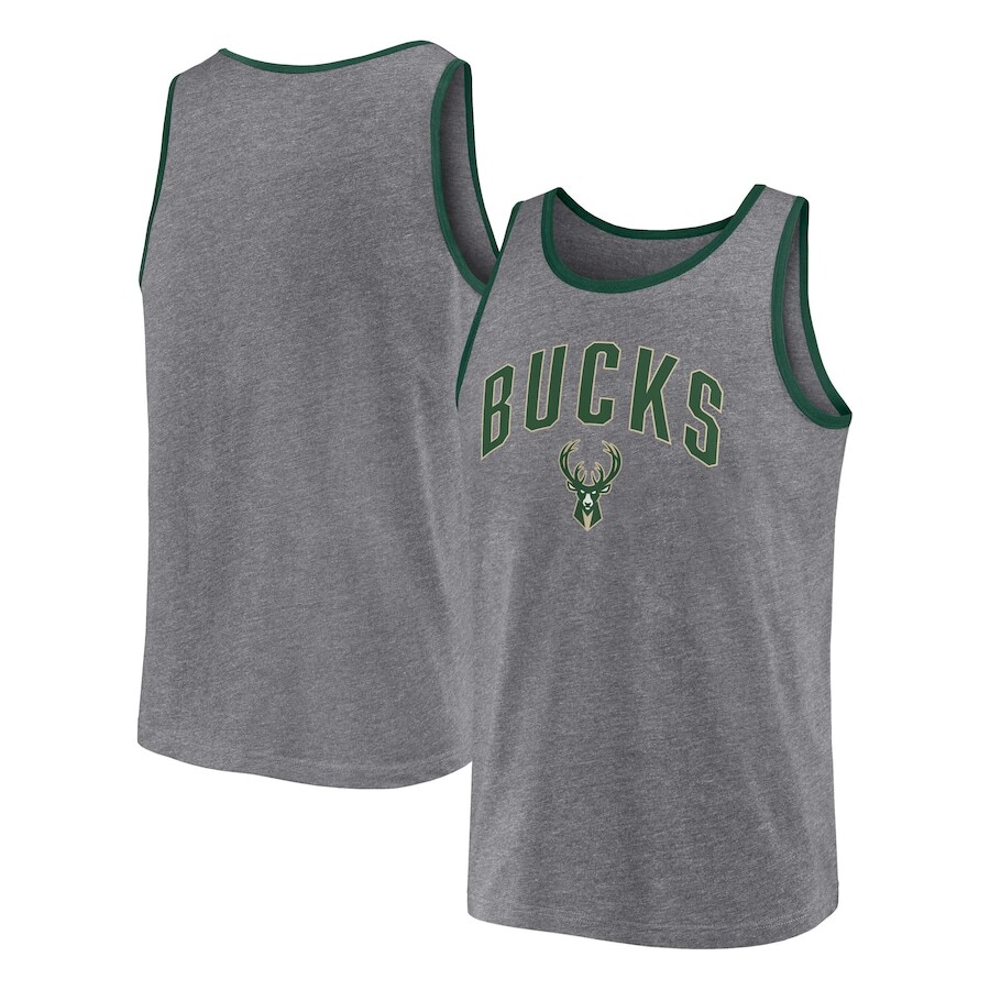 

Майка Fanatics Branded Milwaukee Bucks, серый
