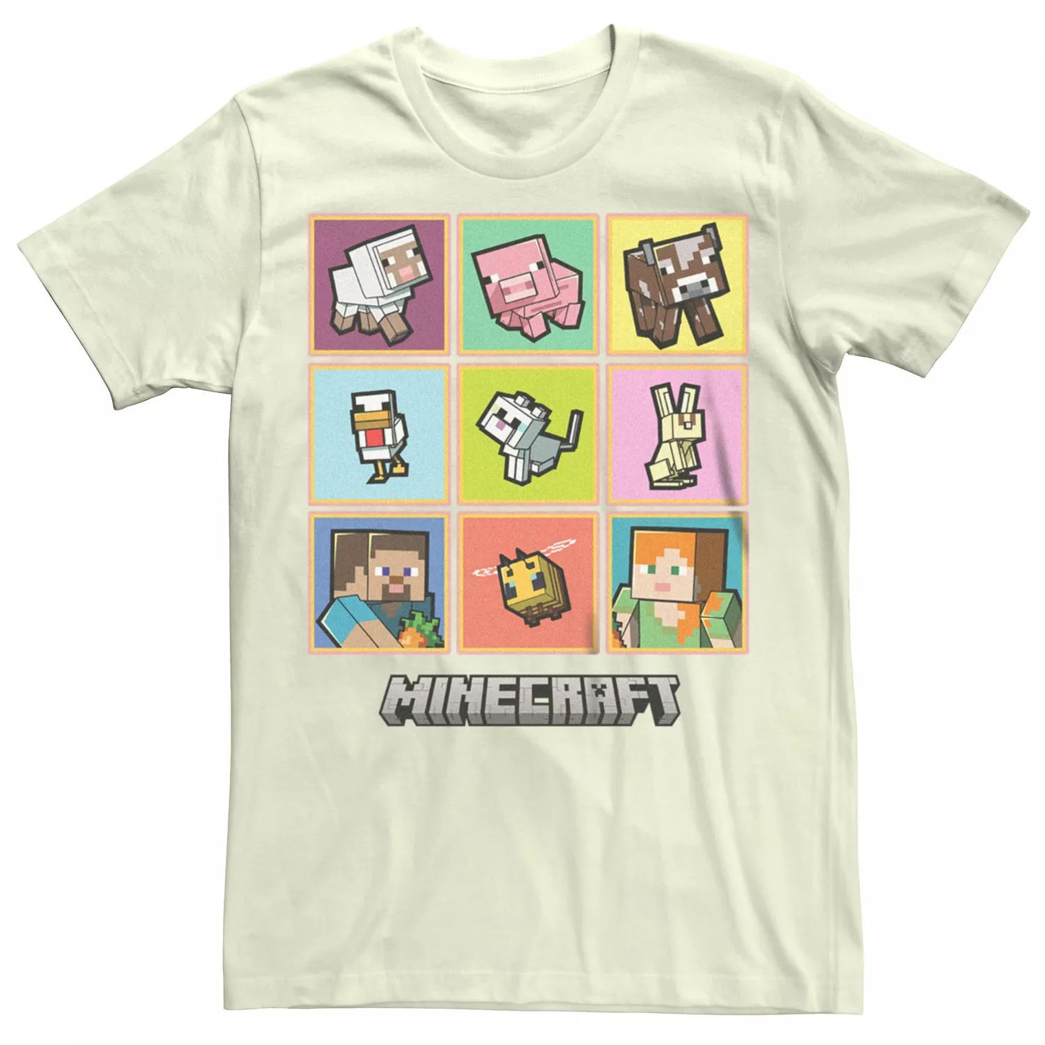 Мужская футболка с рисунком Minecraft Pets Boxes Licensed Character