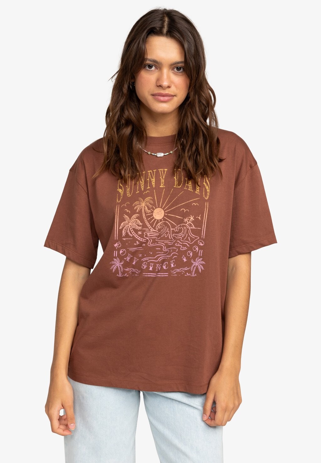 

Футболка с принтом DREAMERS LOOSE Roxy, цвет brown