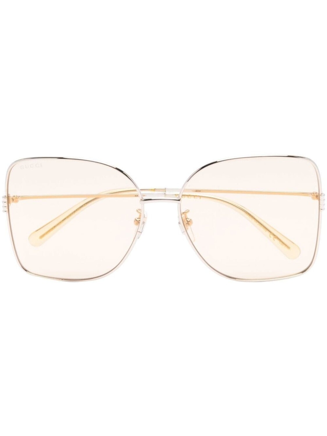 

Gucci Eyewear солнцезащитные очки в квадратной оправе, золотистый