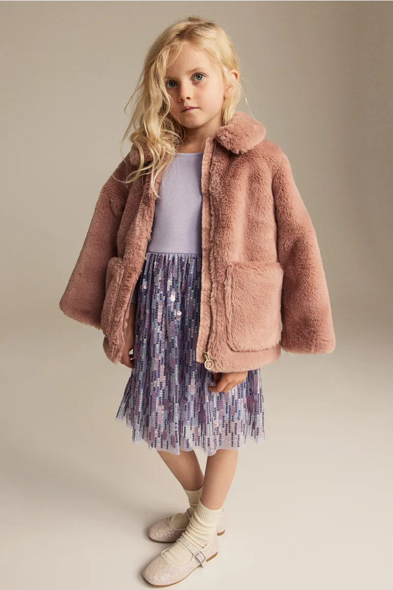 

Платье из джерси с пайетками H&M, лиловый