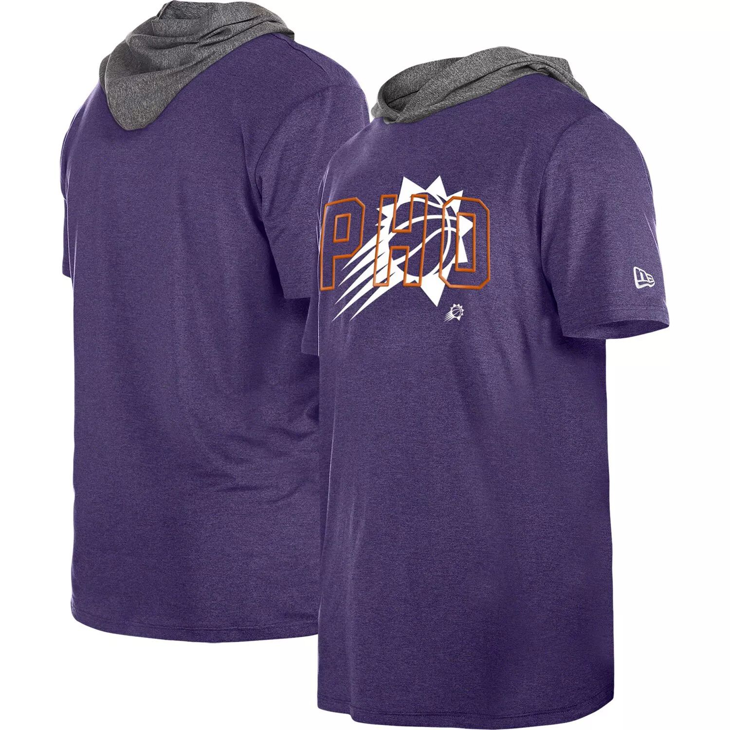 цена Мужская фиолетовая футболка с капюшоном Phoenix Suns Active New Era