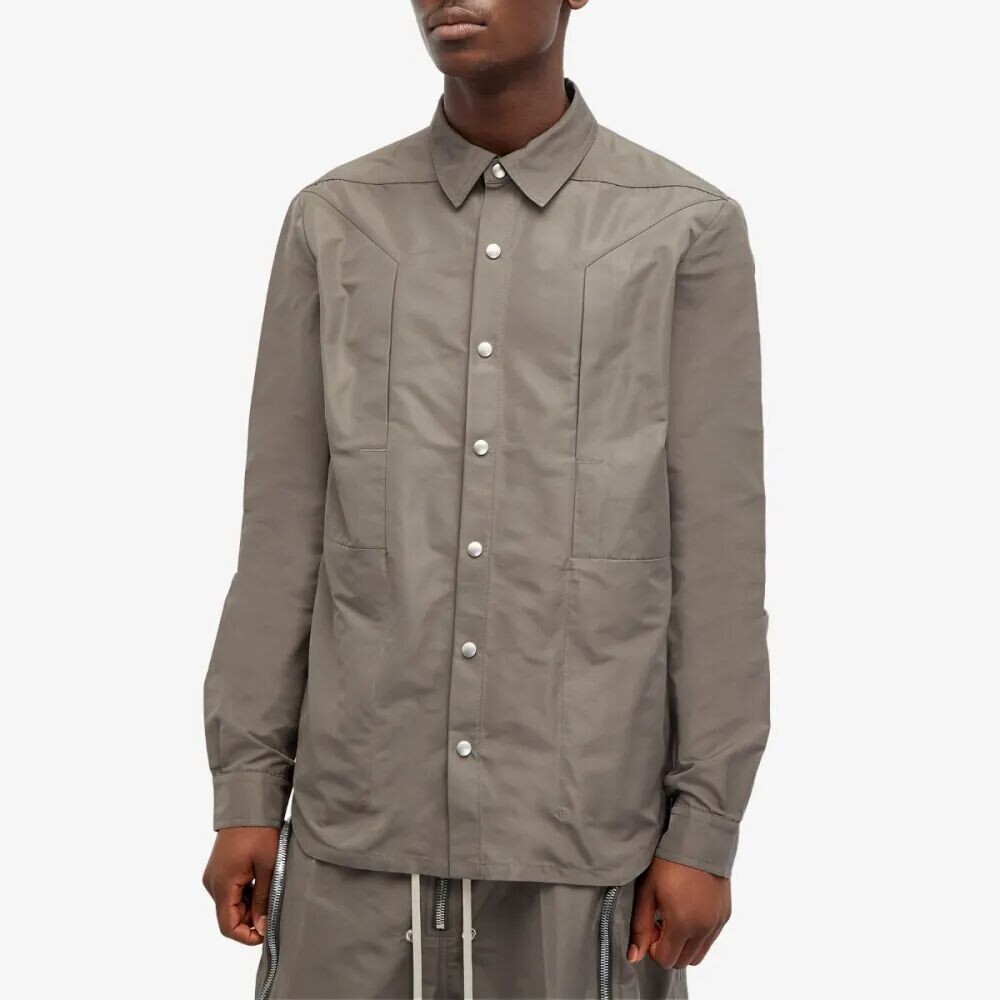 

Rick Owens Техническая верхняя рубашка Fogpocket, коричневый