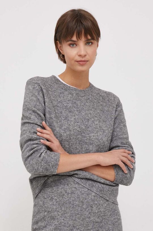 

Свитер из смесовой шерсти United Colors of Benetton, серый