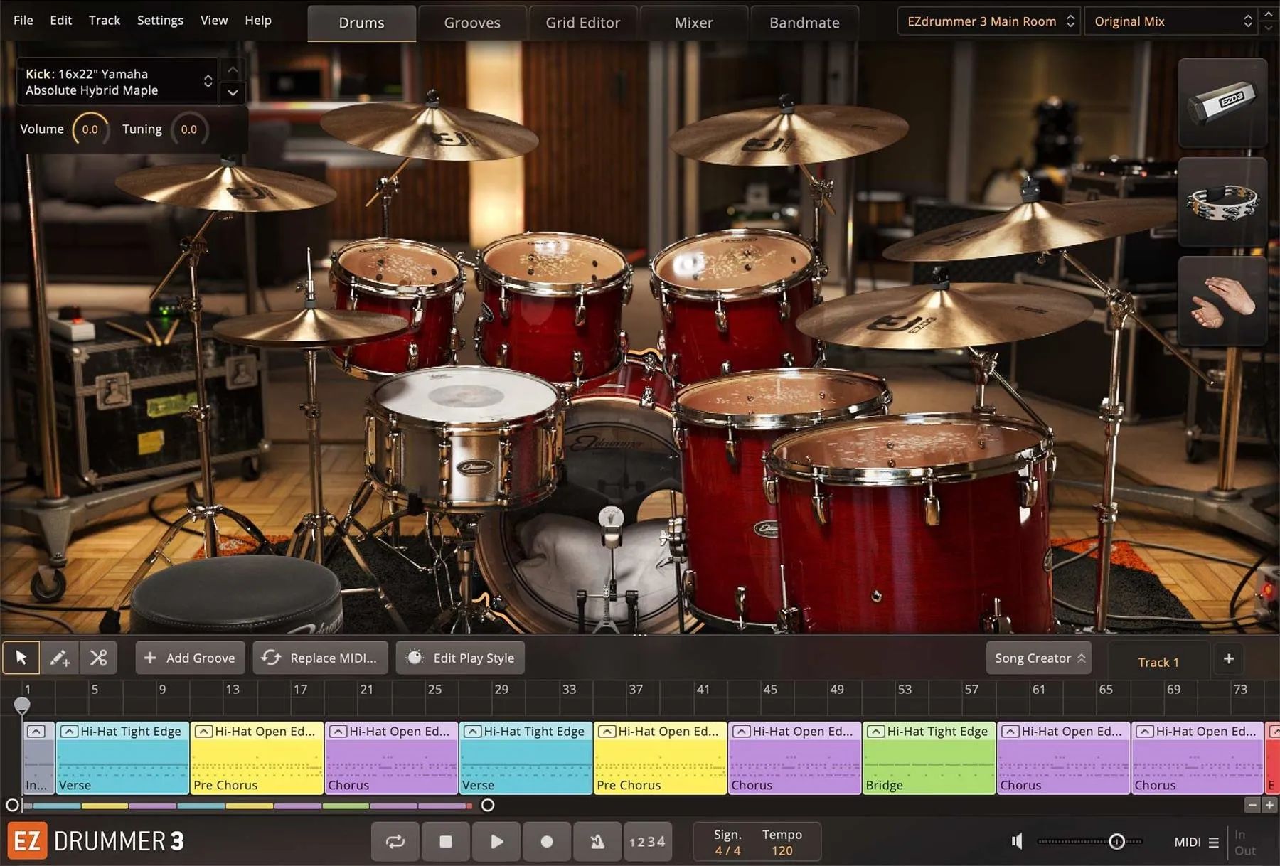 

Программное обеспечение для виртуальных барабанов Toontrack EZdrummer 3