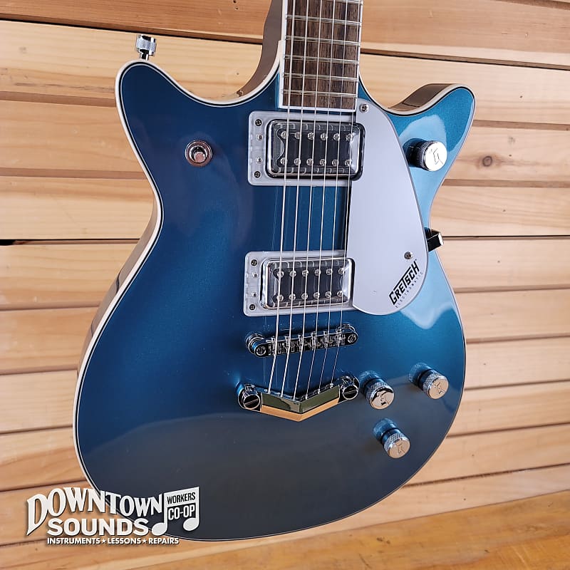 Электрогитара Gretsch G5222 Electromatic Double Jet BT Electric Guitar with V-Stoptail - Ocean Turquoise электрогитара gretsch g5222 electromatic double jet bt lrl black