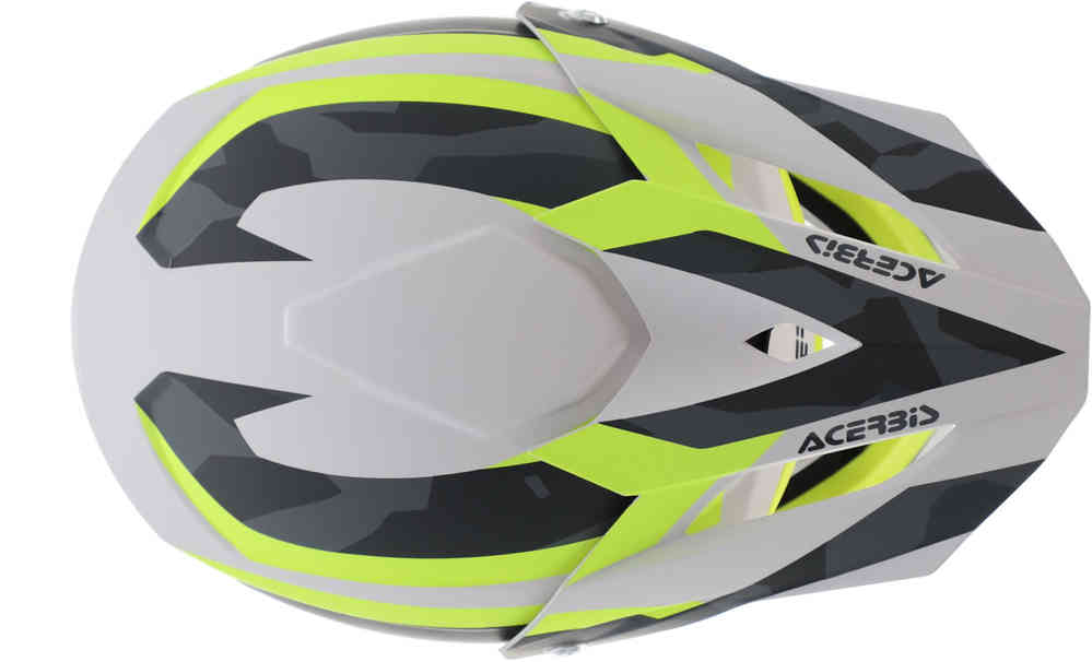 Профиль 4 Шлем для мотокросса Acerbis, желтый/белый