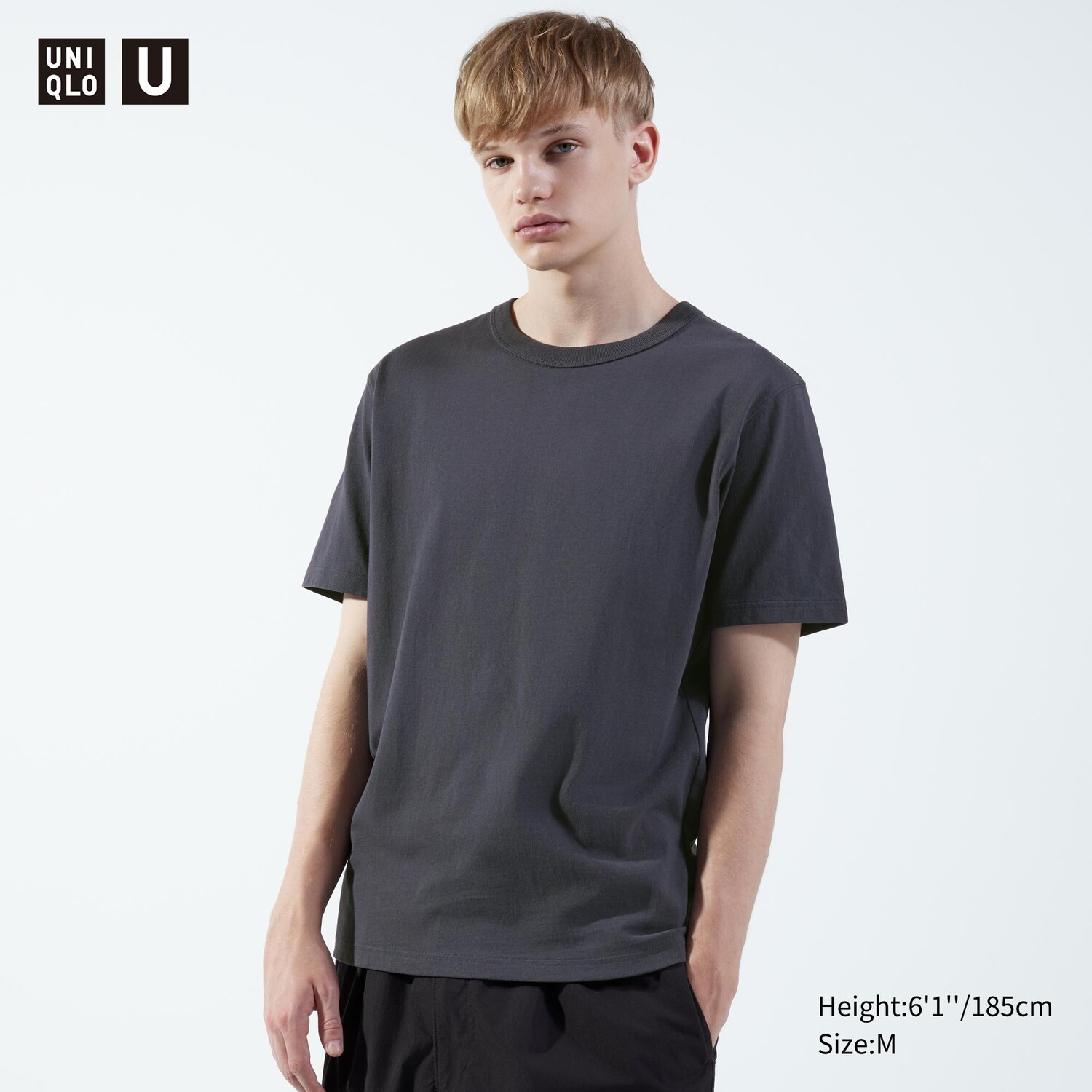 

Футболка Uniqlo с круглым вырезом, серый