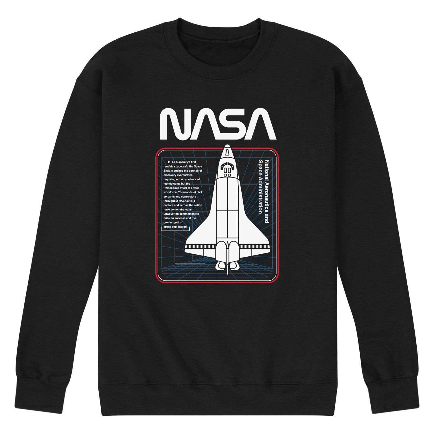 

Мужская толстовка NASA Shuttles Space Grid Licensed Character