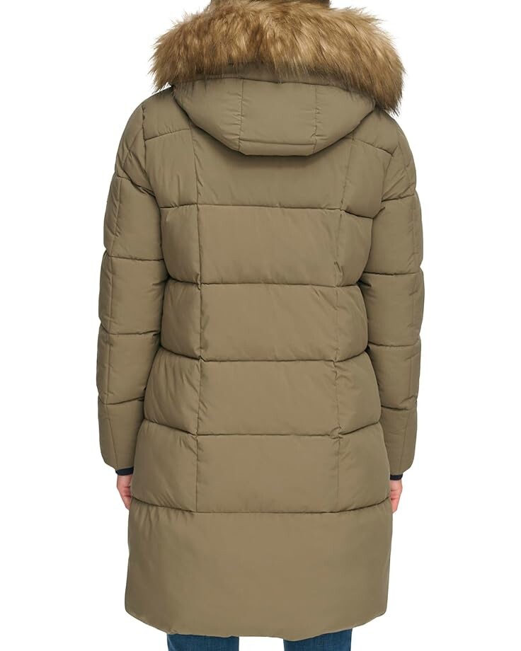 

Пальто Tommy Hilfiger Zip-Up Long Puffer Coat, цвет Juniper