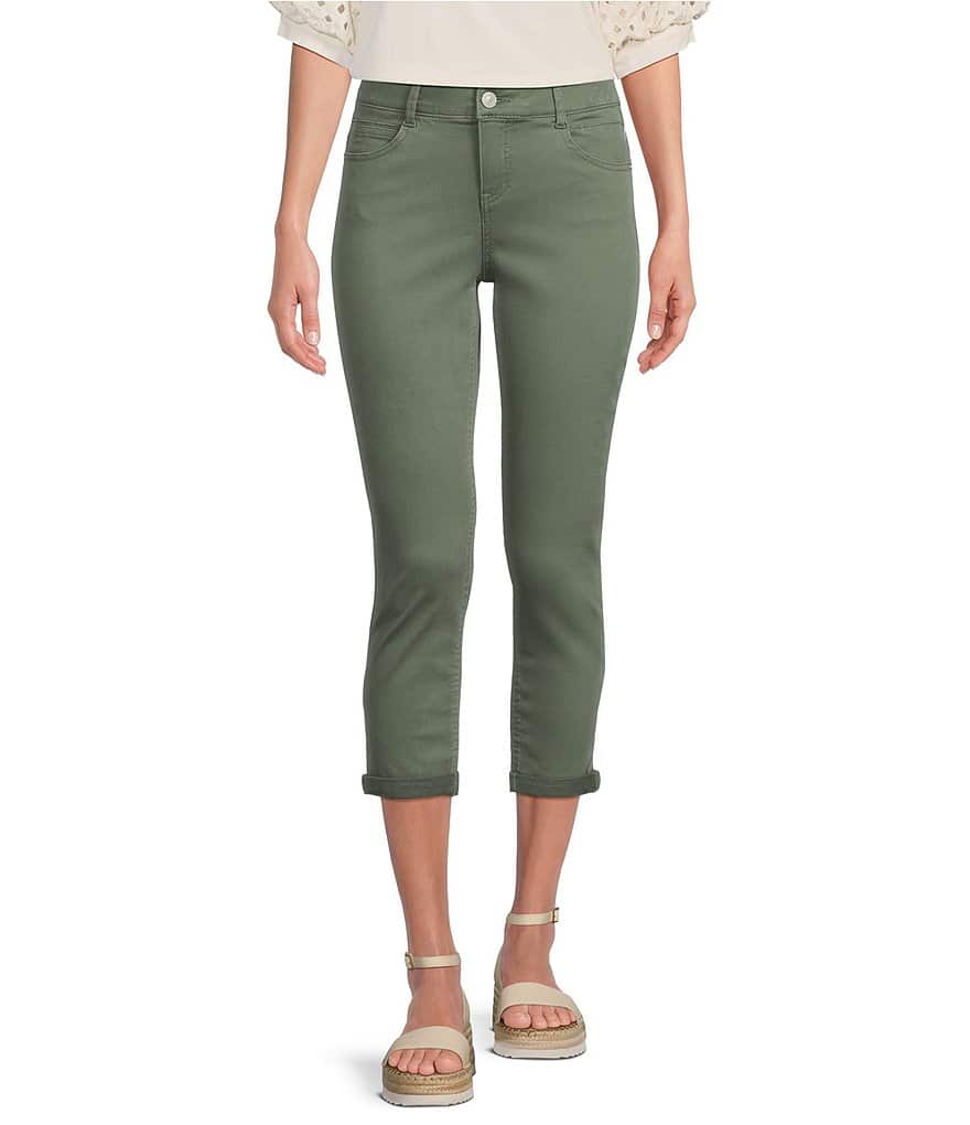 Саржевые брюки с закругленными манжетами идеального кроя Gibson & Latimer, зеленый