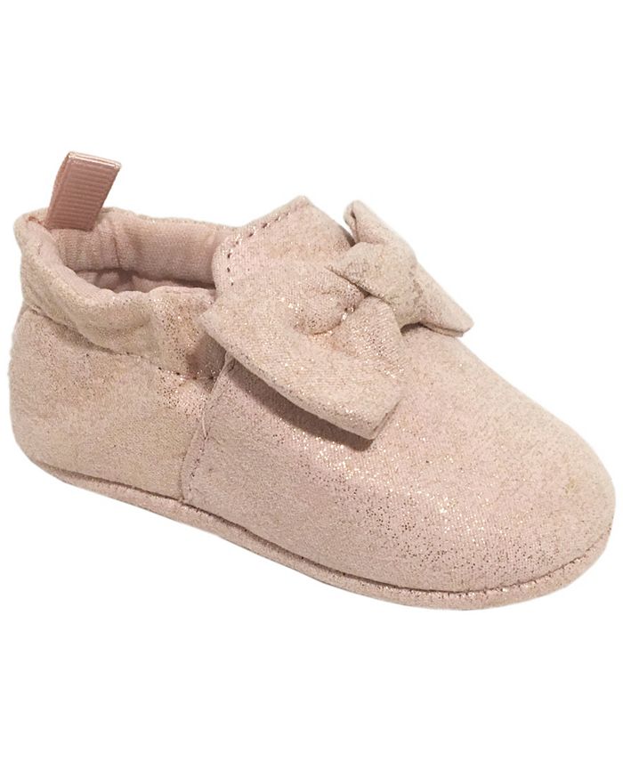 Тапочки для детской коляски Shimmer PU с накладным бантом для маленьких девочек Baby Deer, розовый пляжная обувь happy baby плавательные тапочки 50585
