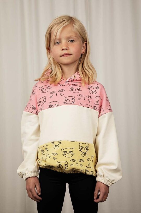 

Mini Rodini Детская хлопковая толстовка Cathlethes, розовый