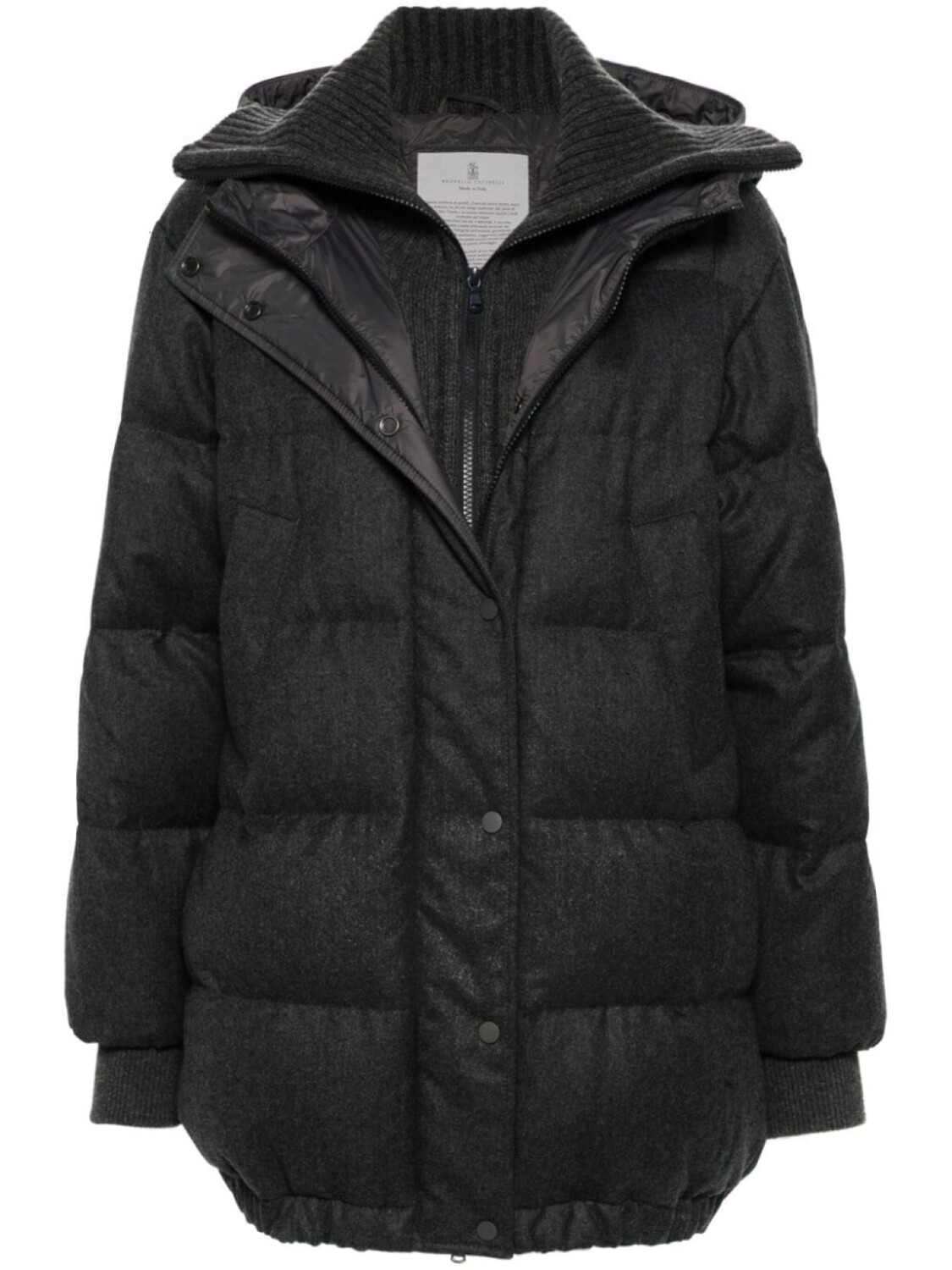 

Brunello Cucinelli куртка-пуховик из натуральной шерсти, серый