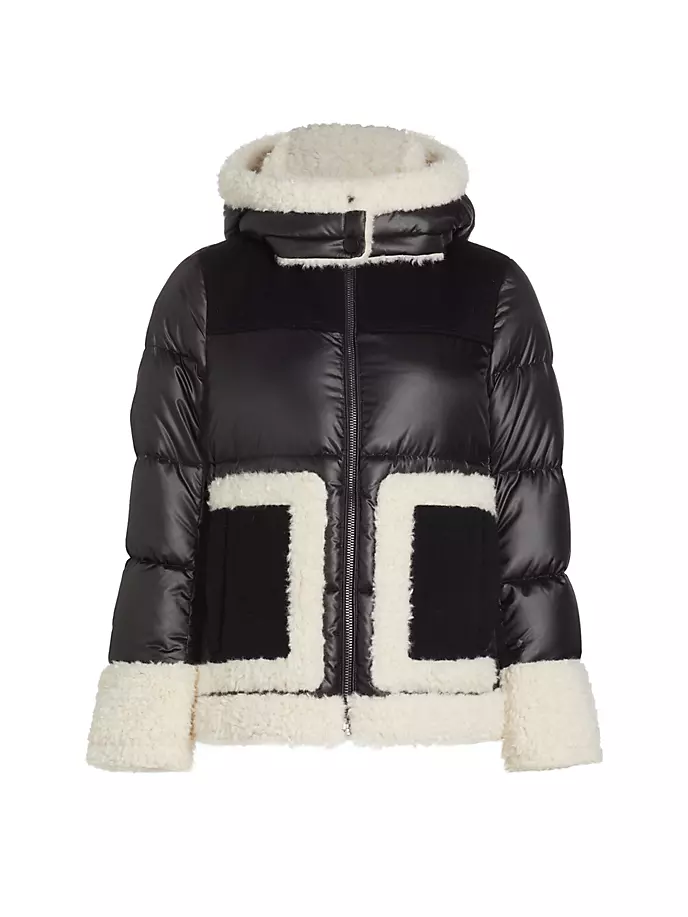 

Dana из искусственной овчины и пуховика Mercer Collective, цвет black ivory