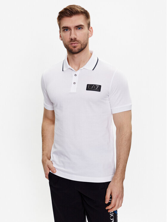 

Рубашка поло стандартного кроя Ea7 Emporio Armani, белый