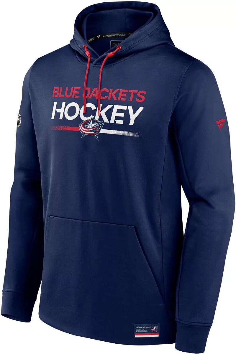 

Темно-синий пуловер с капюшоном NHL Columbus Blue Jackets Authentic Pro Rink