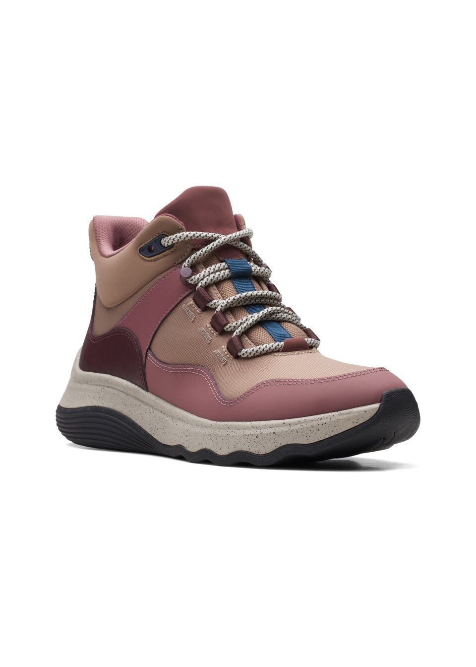 

Clarks Серо-коричневые кожаные кроссовки Jaunt Lo, белый, Коричневый