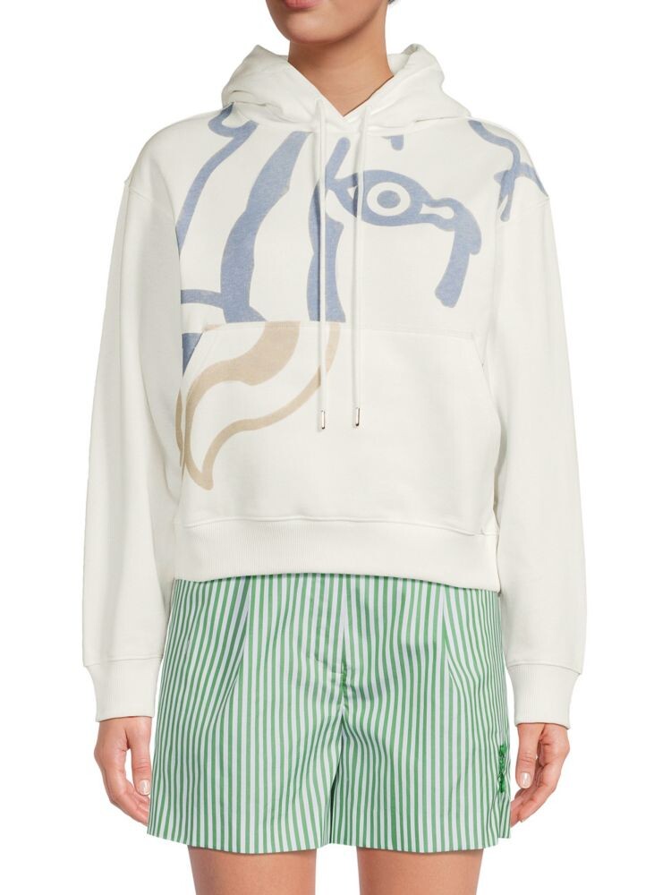 

Графическая толстовка с капюшоном Kenzo, цвет Off White