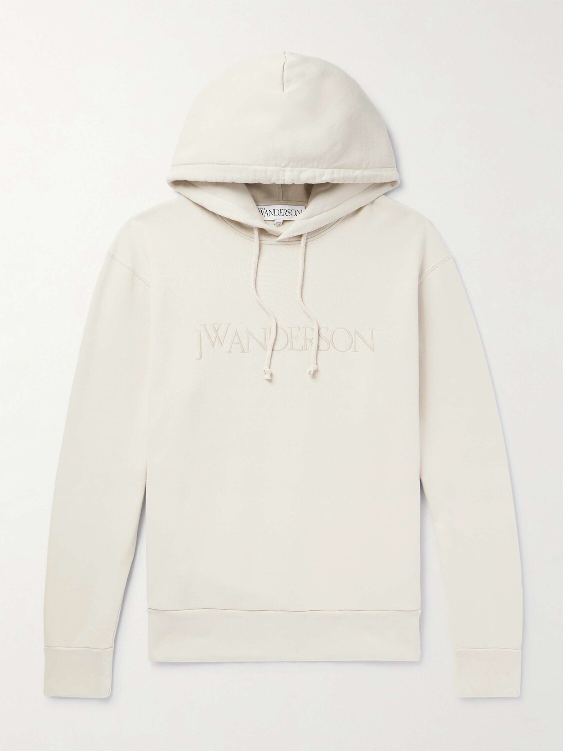

Худи из хлопкового джерси с вышитым логотипом JW ANDERSON, бежевый