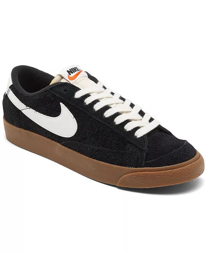 

Женские винтажные замшевые повседневные кроссовки Blazer Low '77 от Finish Line Nike, черный