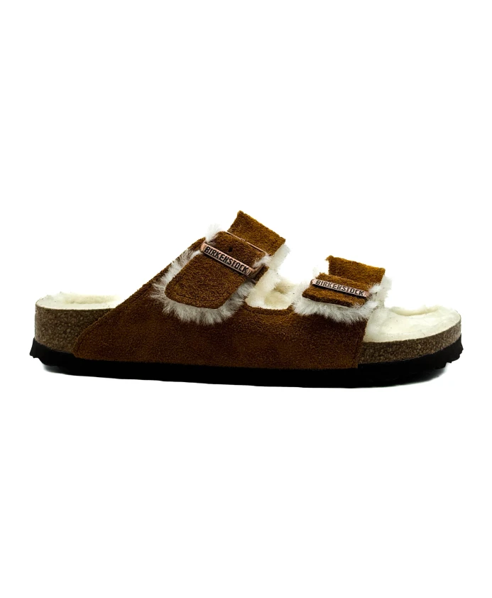

Сандалии Arizona из овчины Birkenstock, коричневый