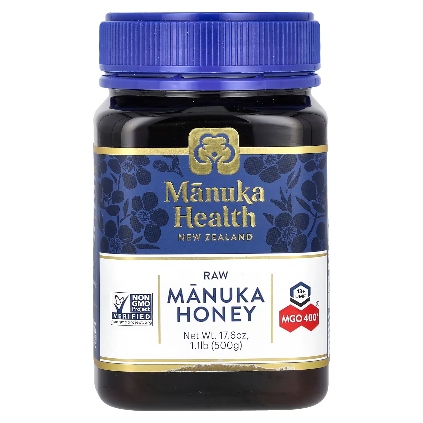 Manuka Health Raw Manuka Honey 13+ UMF MGO 400+ 1,1 фунта (500 г)