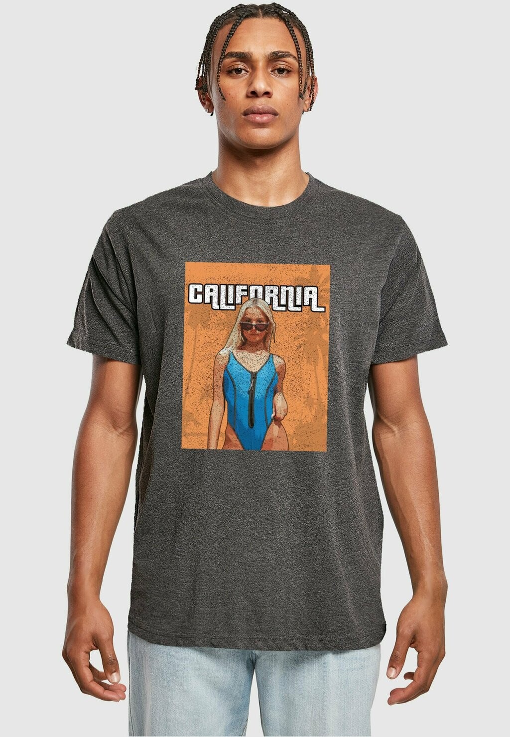 

Футболка с принтом GRAND CALIFORNIA ROUND NECK Merchcode, цвет charcoal