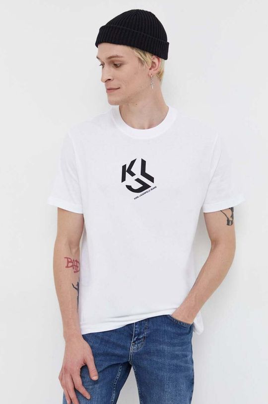 Хлопковая футболка Karl Lagerfeld Jeans, белый karl lagerfeld джинсовая куртка