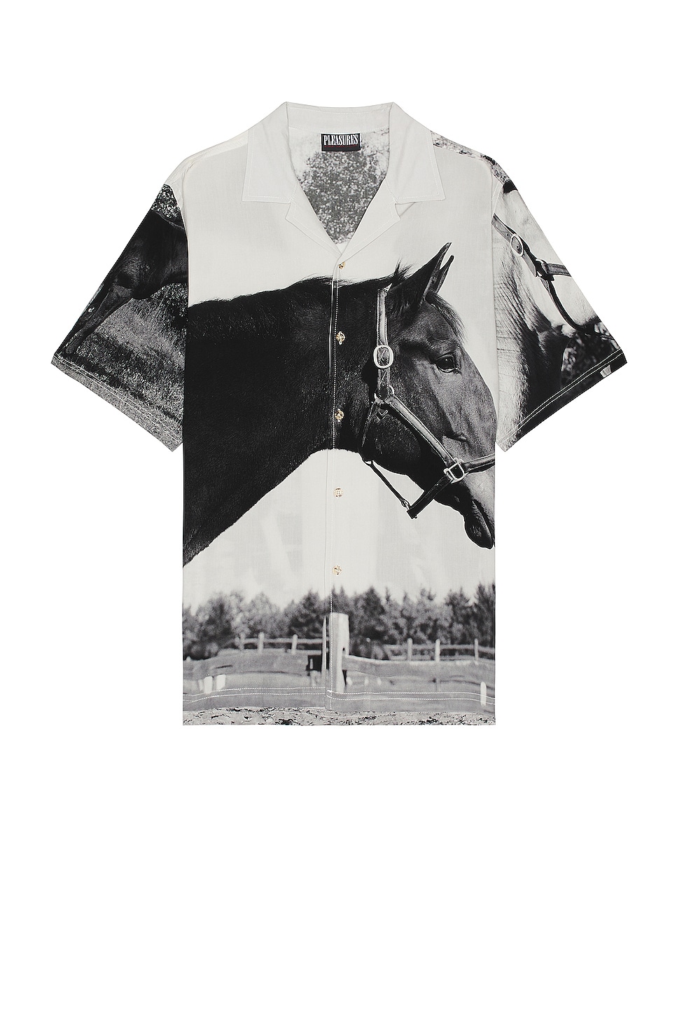 

Рубашка Pleasures Horses Button Down, белый