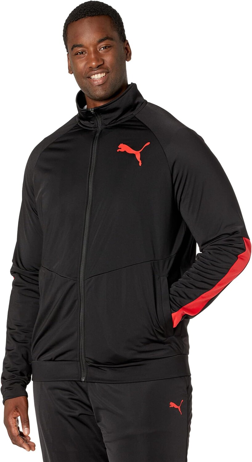 

Куртка PUMA Big & Tall Contrast Jacket 2.0, цвет Puma Black/High-Risk Red