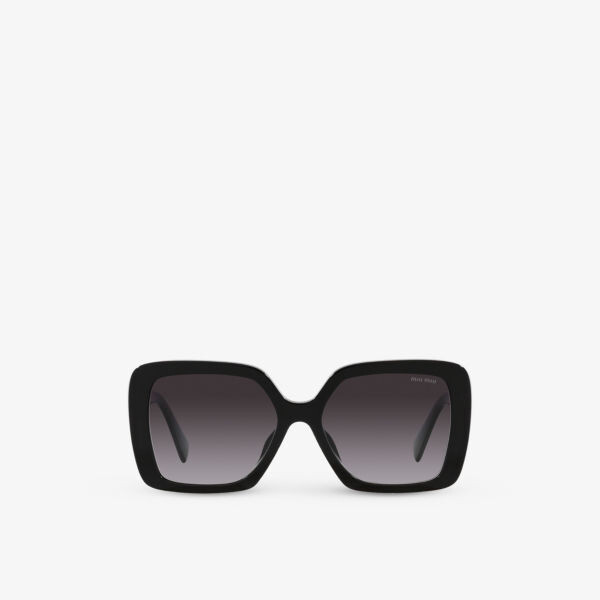 

Солнцезащитные очки MU 10YS Glimpse из ацетата Miu Miu, черный
