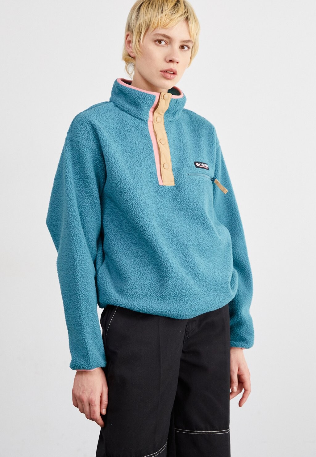 

Толстовка из флиса Helvetia Cropped Half Snap Columbia, цвет cloudburst
