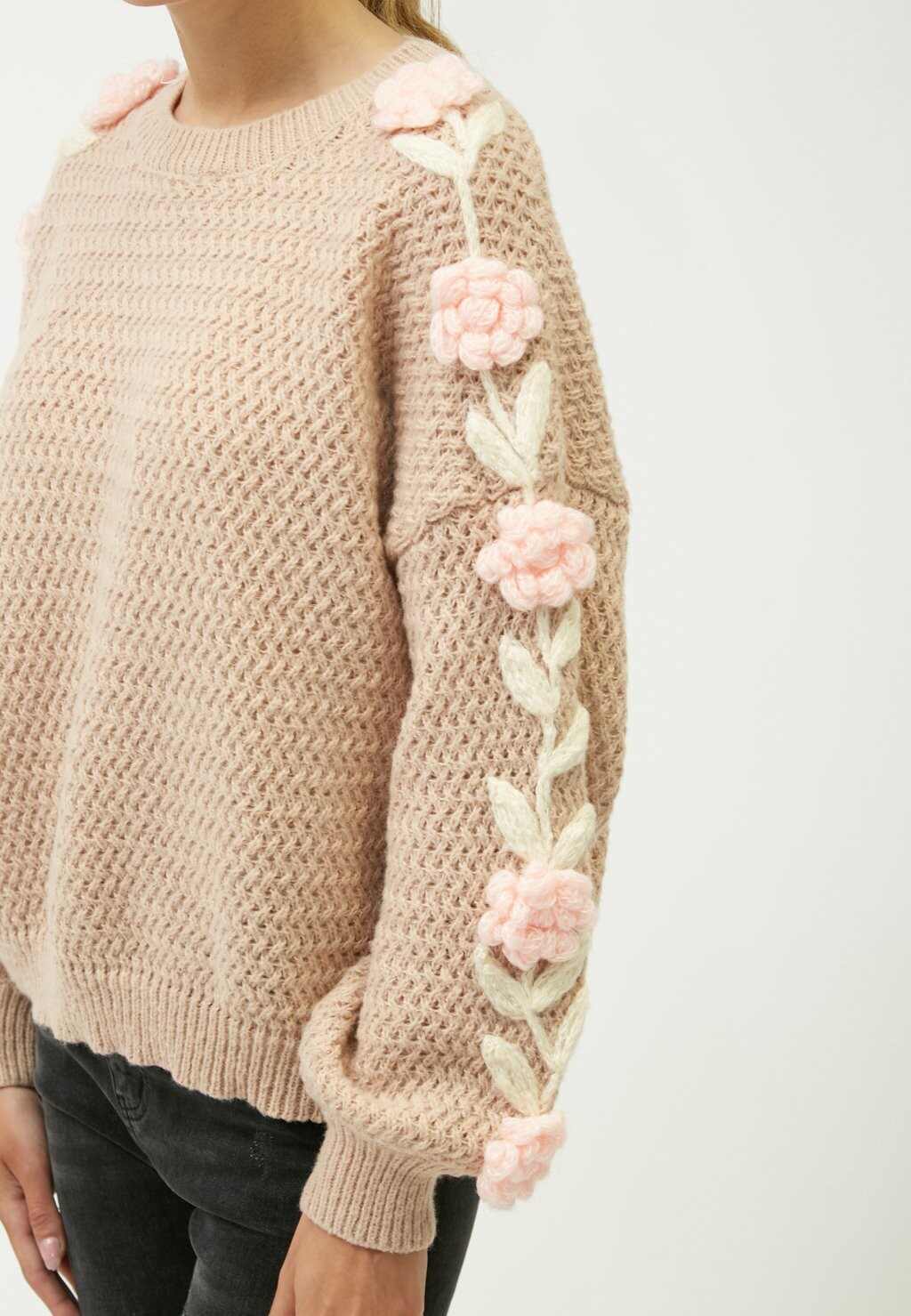 

Джемпер FLOWER EMBROIDERY INFLUENCER, бежевый