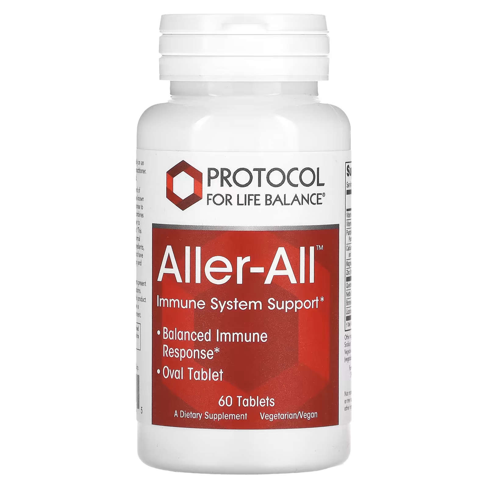 Пищевая добавка Protocol for Life Balance Aller-All, 60 таблеток витамины антиоксиданты минералы фортевит цинк d с кверцетин