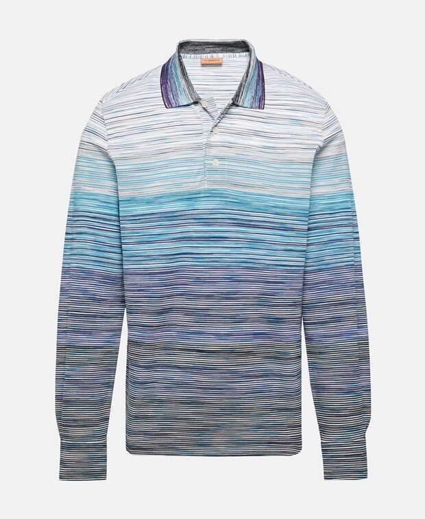 

Рубашка-поло с длинными рукавами Missoni, цвет Slate Blue