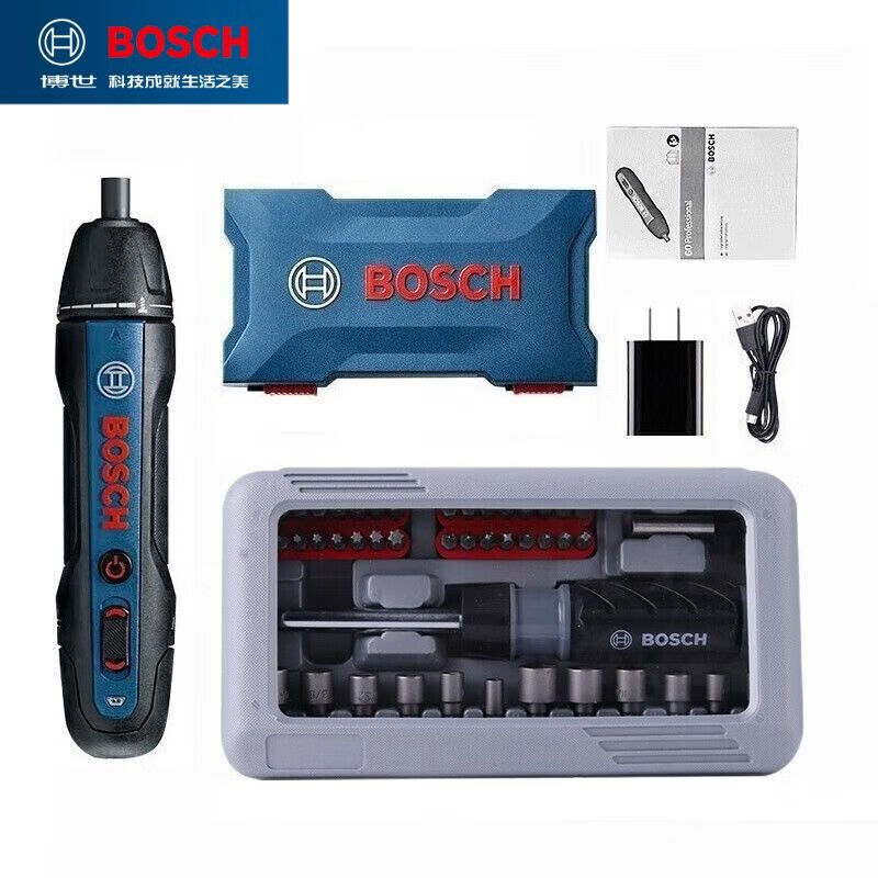 Отвертка электрическая Bosch Go 2 + ручная отвертка с насадками